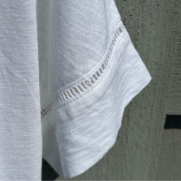 Malibu Tee by Banana Republic White Tee with Eyelet Design on Short Sleeves - Picture 3 of 7
